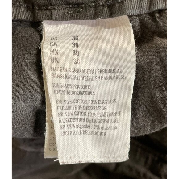 American Eagle Outfitters Extreme Flex Black Cargo Shorts Casual Chino Mens 30x9 - Picture 7 of 7